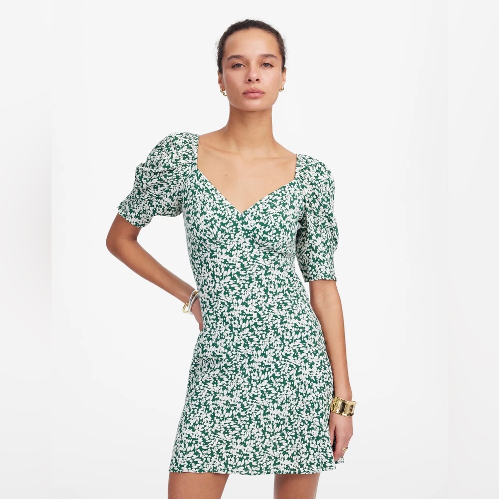 Madewell Seamed V-neck mini dress  (NWT)